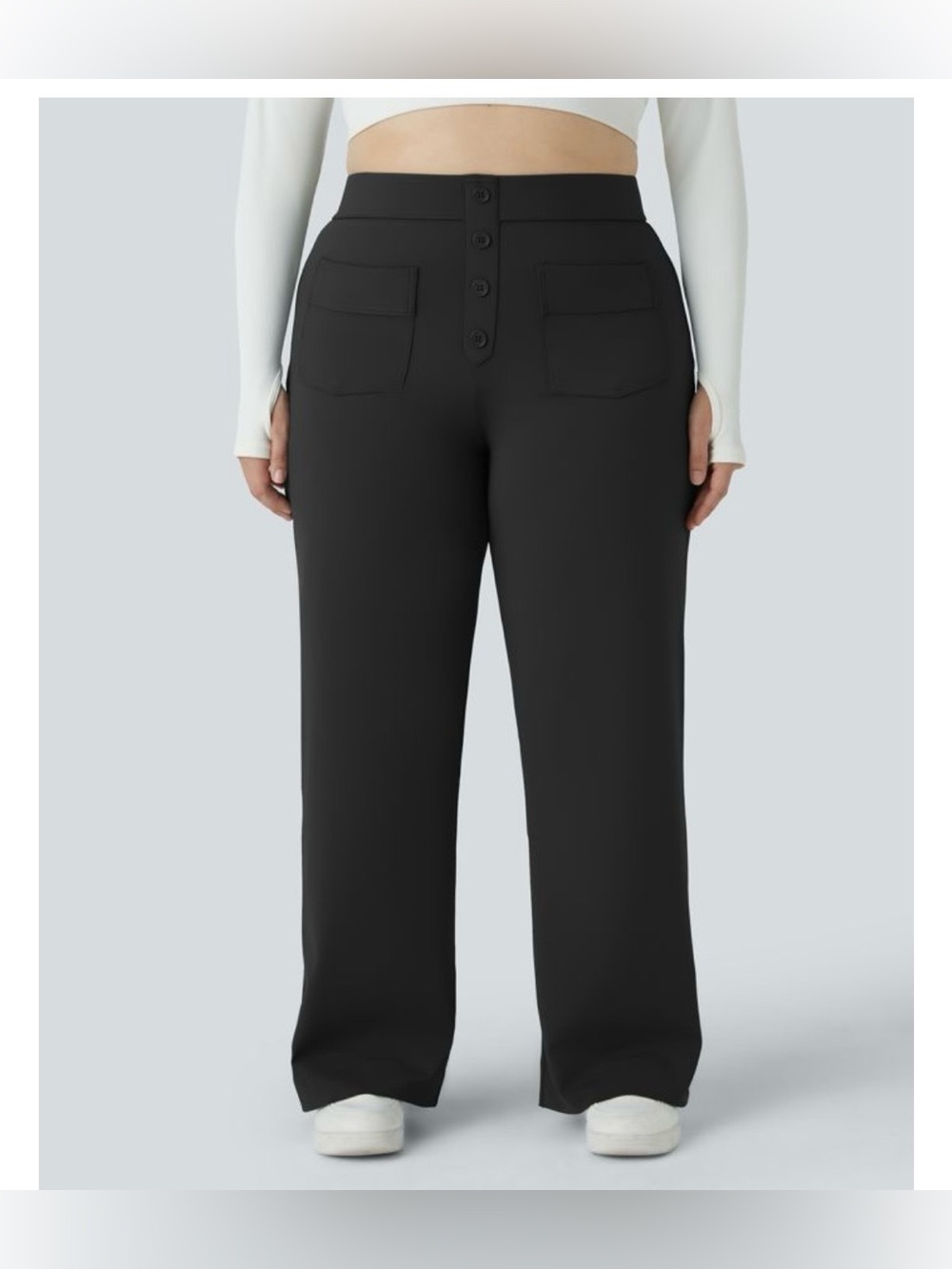 Halara DayStretch High Waisted Pockets Straight Leg Casual Plus Size Pants